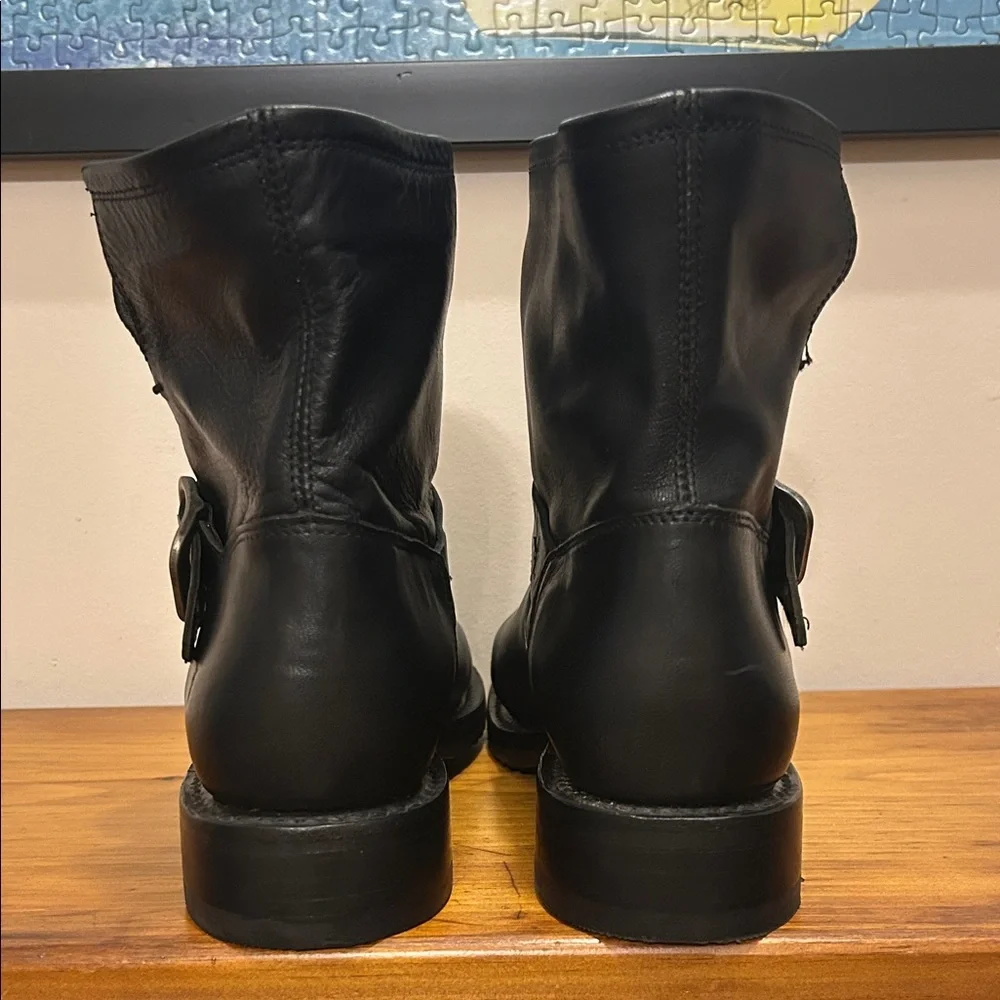 Frye Veronica Black Leather Flex Ankle Booties. Size 9.5